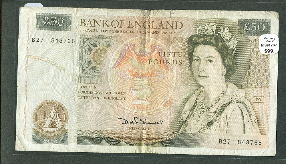 England, P-381a, ND (1981-93) 50 Pound Note